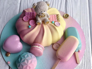 Воздушный зефирный торт ребенку на день рождения
